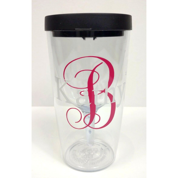 VINO2GO Personalized Wine Tumbler Insulated Double Wall Acrylic Initialed B - Picture 5 of 6